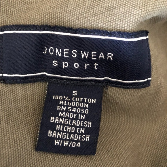 Jones Wear Sport Olive Green Jean Jacket Size M - Picture 7 of 8